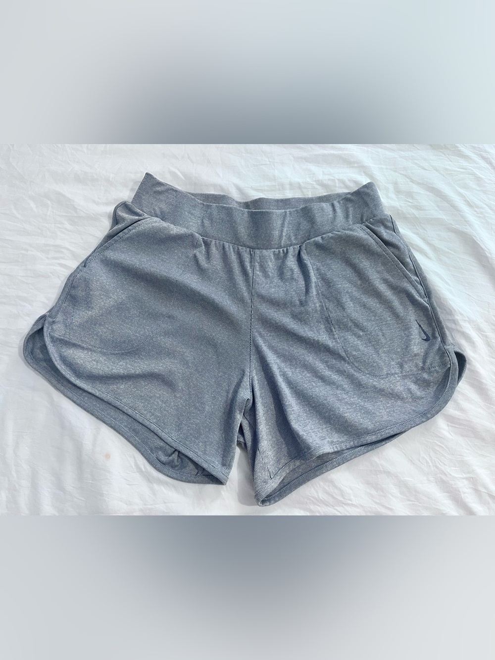 Nike Women’s High-Waist Athletic Shorts — Heather Gray